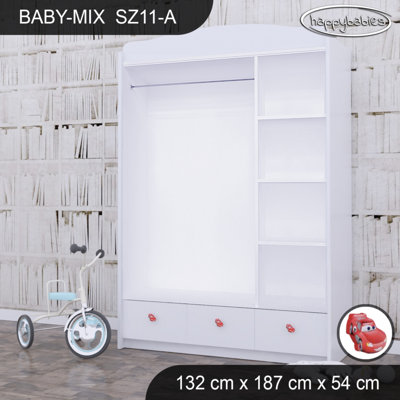Baby 3 Door Wardrobe