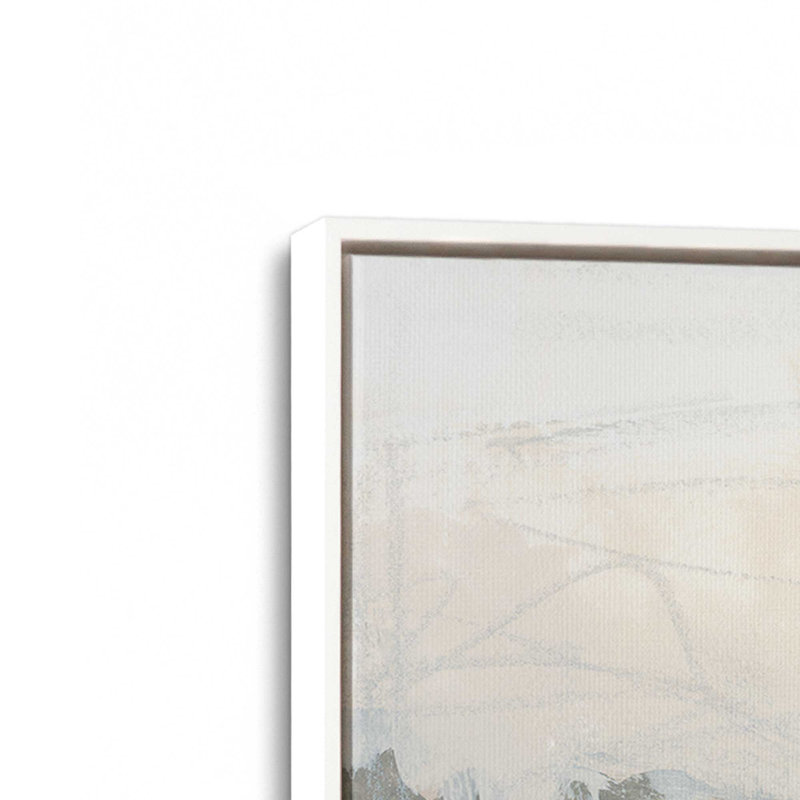 «Soft Lines of Memory I», reproduction sur toile dans un cadre, H 12,75 po x l 12,75 po, Blanc opaque