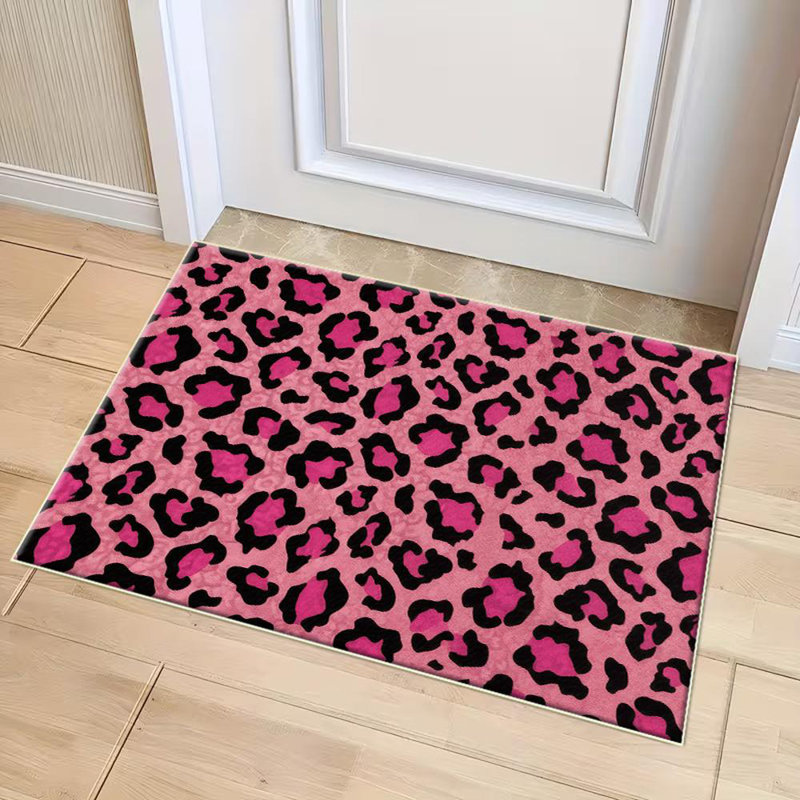 Pink Leopard Print Area Rug, Soft And Lightweight, Suitable For All Seasons, Easy To Maintain And Easy To Clean, Machine Washable Carpet Floor Mat, Suitable For Living Room, Bedroom, Dining Room, Balcony, Hallway, Room Decor, Home Decor, Outdoor Decor