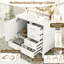 Meuble-lavabo moderne blanc avec lavabo en céramique