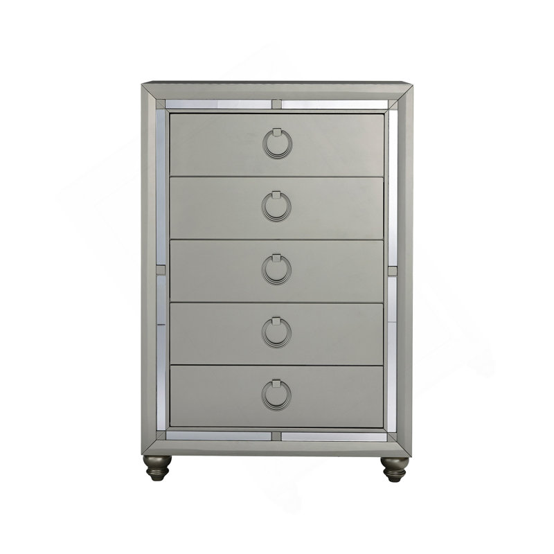 Commode argentée CHLOE GEMSTONE
