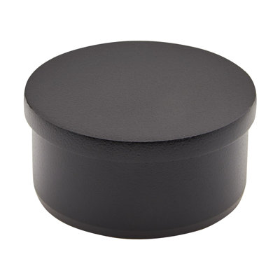 2" Dia. Matte Black Flat End Cap For  2" O.D. Rail Tubing - 1 Pack