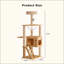 Tour à chat moderne, tour à chat en bois pour chats d'intérieur, arbre à chat avec poteaux à griffer et perchoir supérieur recouverts de sisal, maisonnette pour chat avec hamac en acrylique pour petits chats