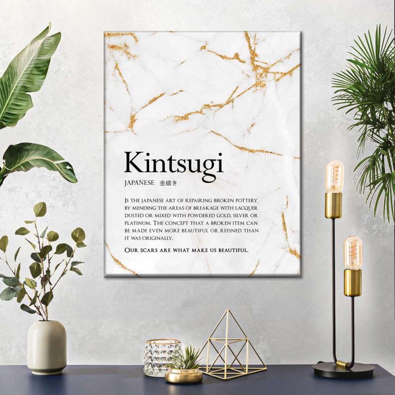 Impression sur toile Zen Kintsugi, H 30 po x l 24 po x P 1,25 po