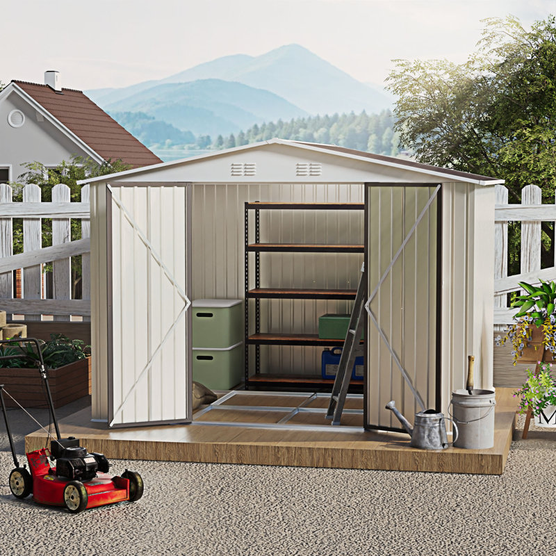 Remise de jardin d'extérieur avec charnière et base