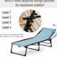 Chaise longue de plage pliable avec 4 positions d'inclinaison, coussin, filet respirant et élastique, bleu pailleté. Chaise longue pliante réglable d'extérieur, 4 positions, filet, siège élastique, bleu, personnalisable.