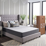 Sealy F03-00155-QN0 Essentials 10 In Hybrid Mattress in a Box, Queen Size, White