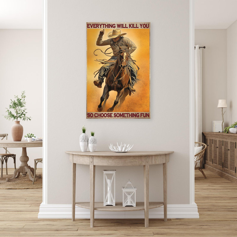 «Kristylee Cowboy So Choisissez Quelque Chose», impression sur toile, H 36 po x l 24 po x P 1,25 po