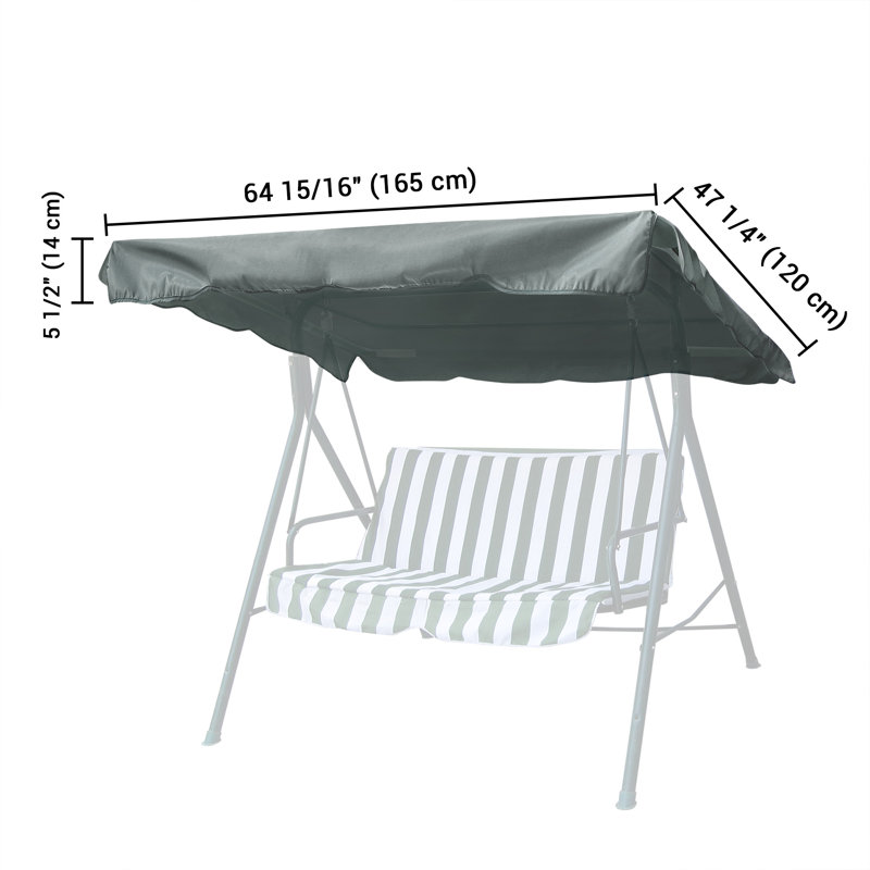Auvent de remplacement pour housse de balançoire, H 0,1 po x l 65 po x L 47 po, Rouge