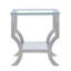 Table de bout carrée en verre chromé-1291728157