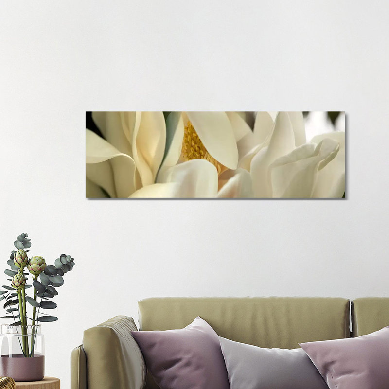 Magnolia Flowers #4 - Wrapped Canvas Panoramic Print, 121.92 cm H x 40.64 cm W x 1.91 cm D
