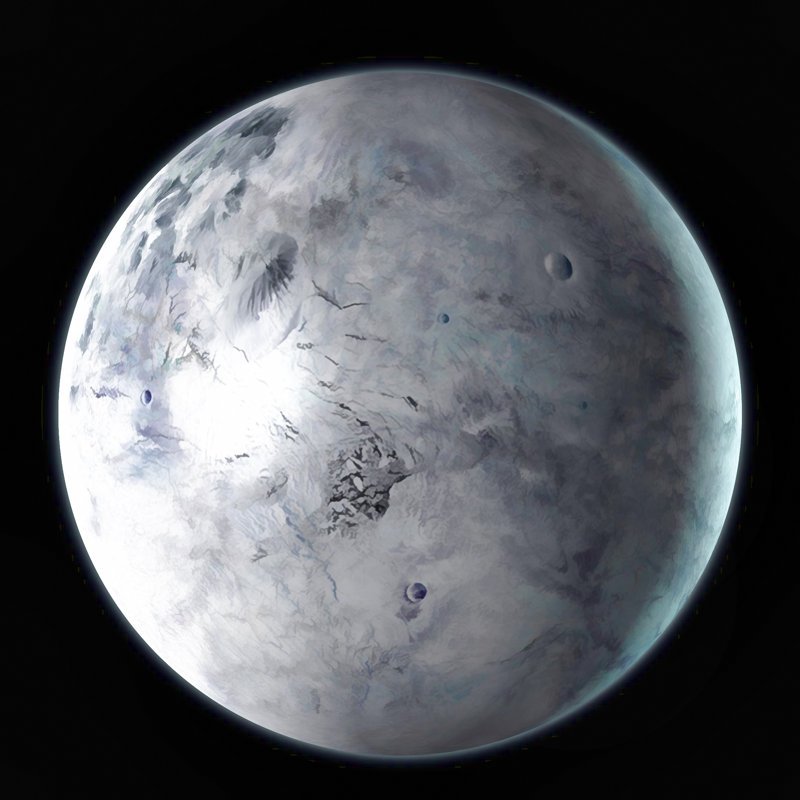 Eris Dwarf Planet - Wrapped Canvas Print, 76cm H x 76cm W x 3.8cm D