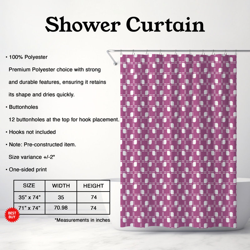 Marine Drift - Premium Shower Curtain, Purple, 74"H x 71"W
