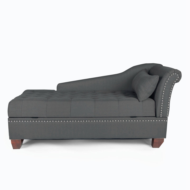Canapé Lazy, chaise longue, Tissu gris foncé