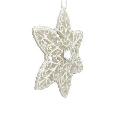 Ornement en flocon de neige en forme de noël paillettes gem