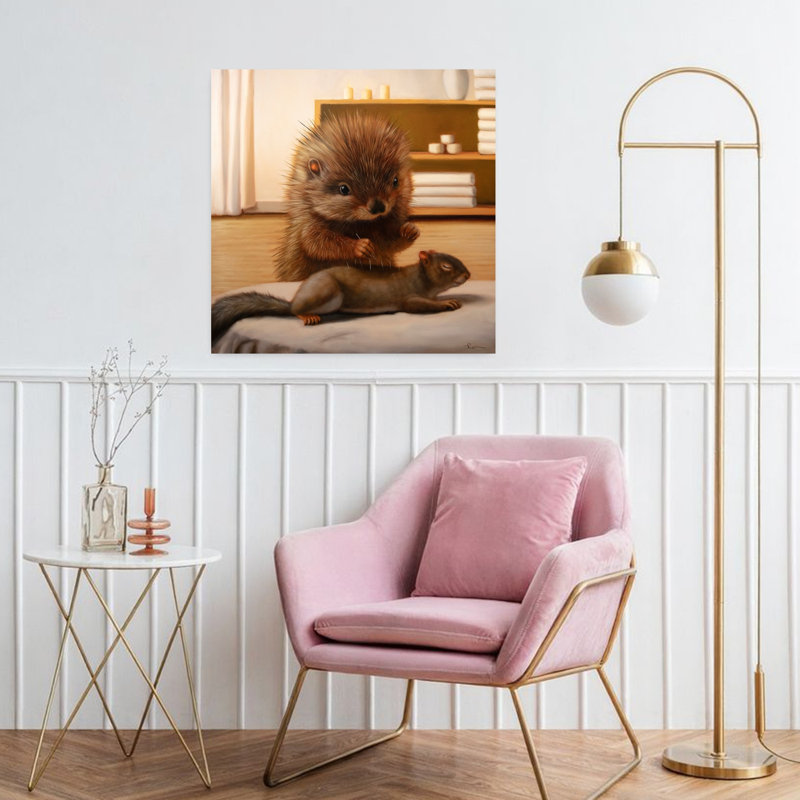 L'écureuil contemporain, art contemporain, H 32 po x l 32 po