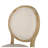 French Country Inspired Swivel Office Chair with Distressed Wood Frame in Beige