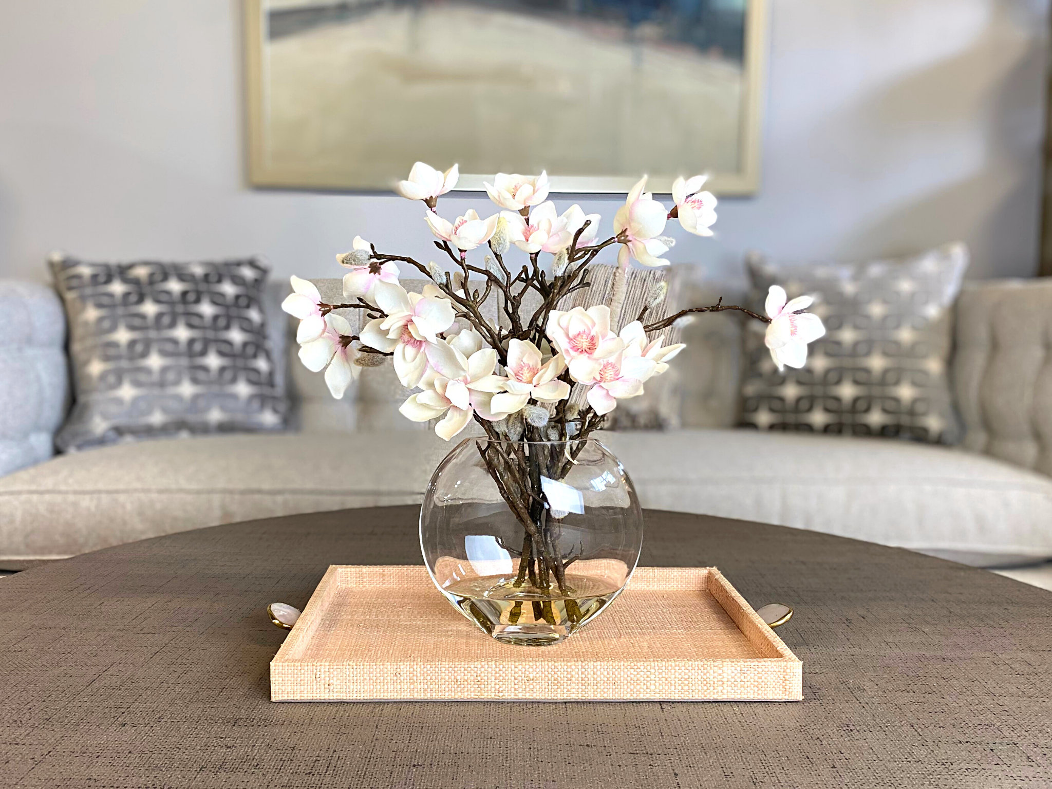 Three Posts™ Magnolia Arrangement In Vase & Reviews | Wayfair