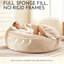 Grand fauteuil à billes de 5 pi avec rembourrage en mousse à mémoire de forme, fauteuil en peluche confortable, fauteuil de lecture géant pour adulte, chambre à coucher, fauteuil de lecture décontracté, emballage compressé-2100104662