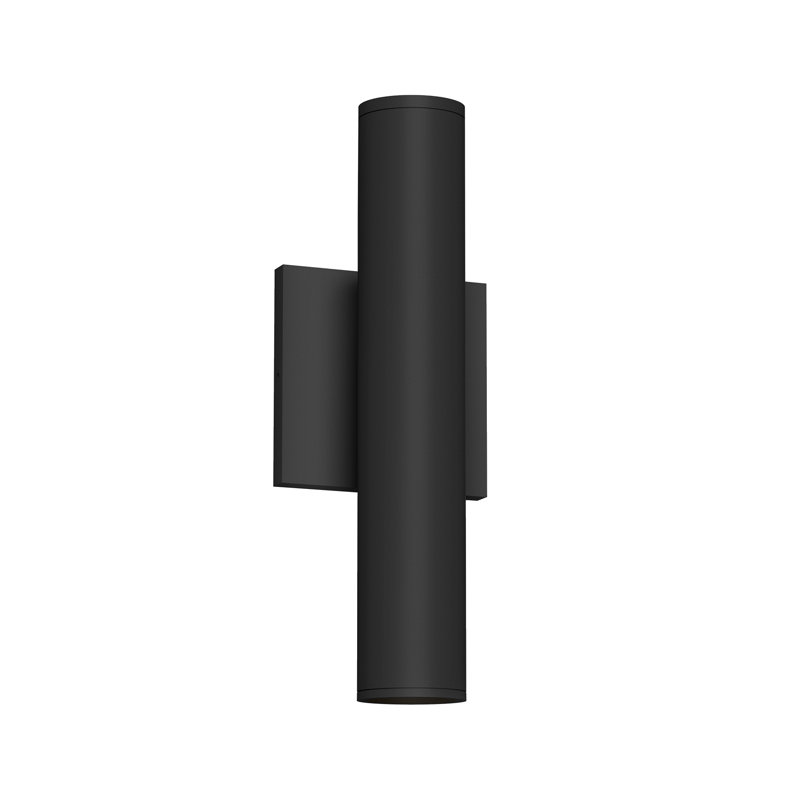 Lorna 2 - Light LED Flush Mounted Sconce, Black, 12.38" H x 4.63" W x 3" D, 20 W