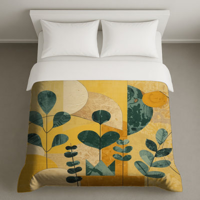 Geometric Botanical Abstract Duvet Covers
