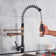 Modern Single Handle Single Hole Kitchen Sink Faucet with Pull Down Sprayer Swivel Mixer Tap