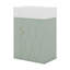 Meuble-lavabo flottant de 20 po avec lavabo en céramique, petite armoire de rangement avec tablette ouverte-120263784