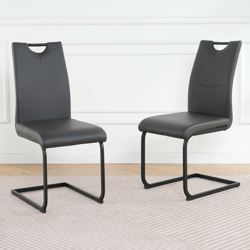 Chaise moderne en polyuréthane gris anthracite