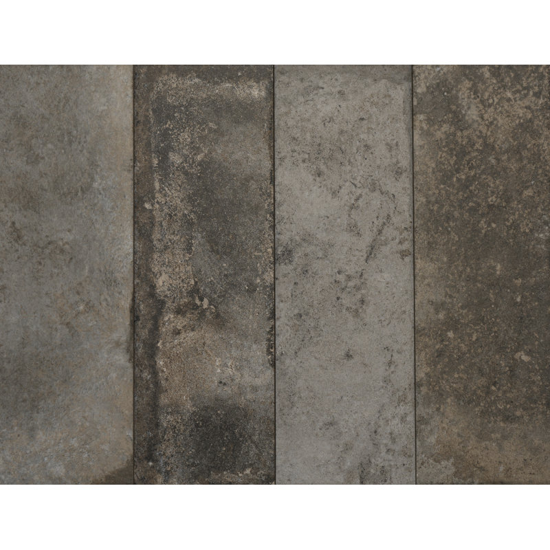 Carreau de porcelaine mat 4 po x 12 po Cypress, Noir