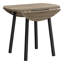 Ensemble de table de salle à manger, ensemble de 3 pièces, petit, abattant 35 po, cuisine, métal noir, stratifié brun, contemporain, moderne