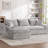 Boneless 103" Boneless Compressed Sectional Couch No Assembly Required With Pillows-61106479-62584984