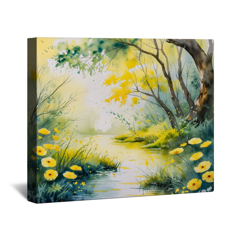 Toile tendue sur toile Springtime, 16 x 16 pouces