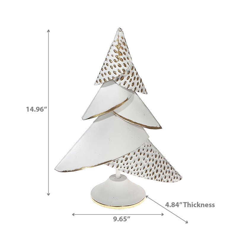 6 Layer Gold And White Metal Tree