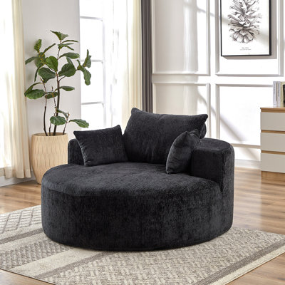 Boneless Sponge Single Sofa,fluffy Modern Sleeper Chair