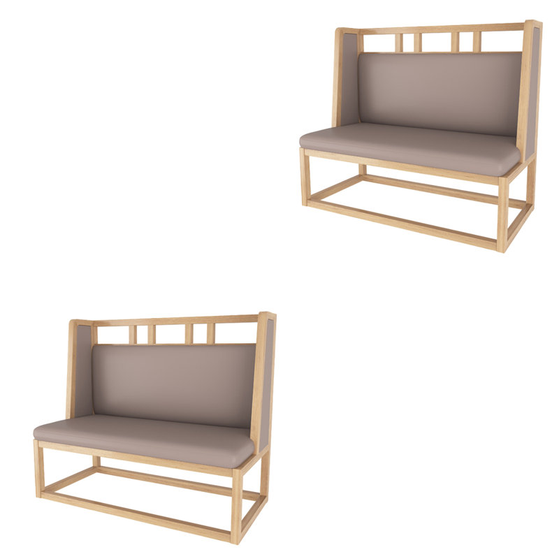Banc rembourré en similicuir haut de gamme