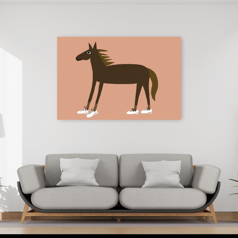 Cheval, espadrilles modernes, art mural cheval