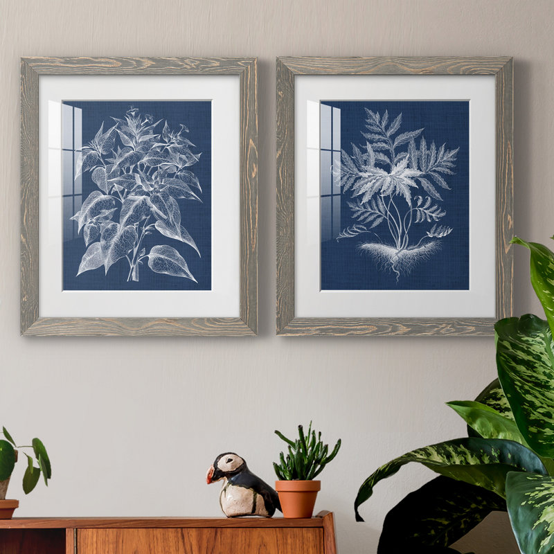 «Foliage Chintz II», reproduction encadrée - prêt à accrocher, Papier encadré blanc, H 20 po x l 17 po x P 1 po, Blanc