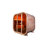 4 - Person Brown Square Outdoor Sauna
