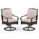Alyah 6 Person Outdoor Dining Set with Swivel Chairs and Thick Cushions