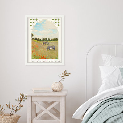 " Geometric Zebra Country Flower Field "