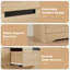 4 Drawer Dresser for Bedroom, Natural Chest of Drawers with Embedded Handles Design, Wooden Dresser Organizer-983396494
