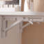 Bureau de meuble-lavabo avec miroir lumineux et prise de courant, bureau de maquillage avec tiroirs et grande armoire de rangement pour la chambre à coucher, 3 modes d'éclairage à luminosité réglable, tabouret de rangement, blanc
