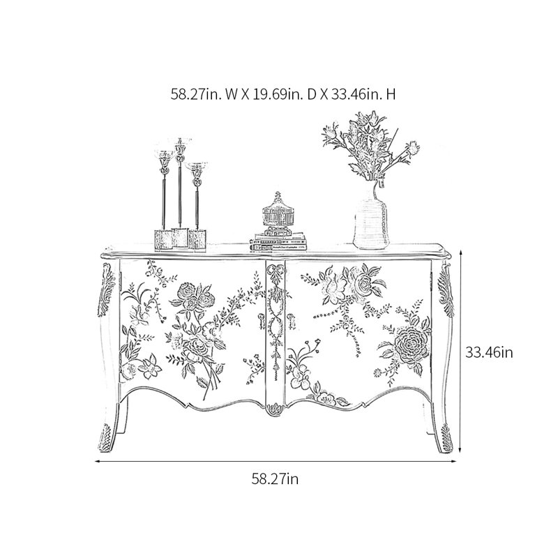 Buffet multifonctionnel avec 2 portes