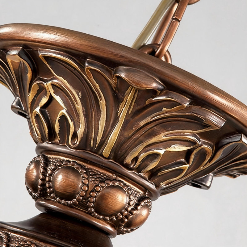 Plafonnier semi-encastré Retro Bronze Chandelier