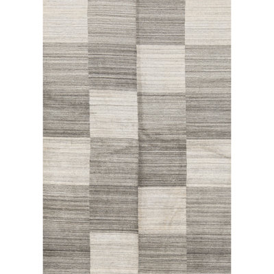 Plaid Area Rug in Gray/Graphite