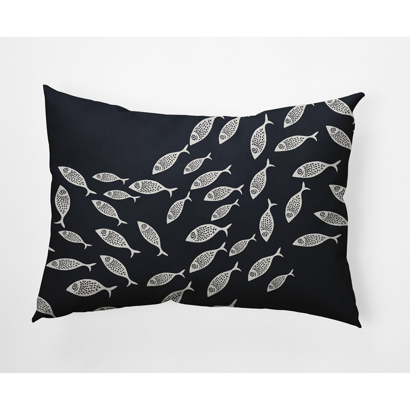 Housse de coussin et insert Jemima PAN423, Requin bleu / blanc, 26 po x 26 po