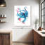 Blue Octopus Splash sur impression sur toile-969174806