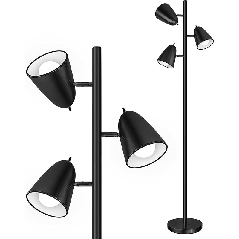 64'' Black Tree Floor Lamp
