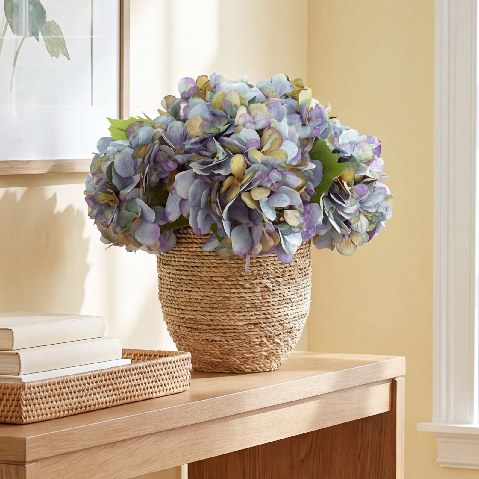 Fall Hydrangea Floral Arrangement, Blue