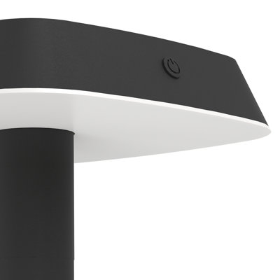 Stephonie Matte Black 21cm H Solar Powered Integrated LED Frosted Glass Outdoor Armed Sconce